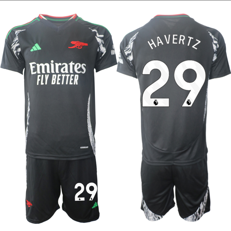 Men 2024-2025 Club Arsenal away Black #29 Soccer Jersey